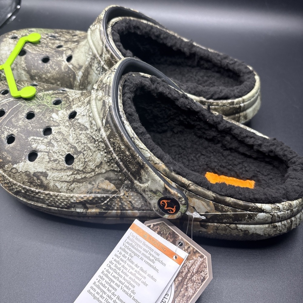 Crocs Realtree APX Lined Classic Camo Clog Men's Size 9 /W11 Camouflage New - Picture 3 of 6